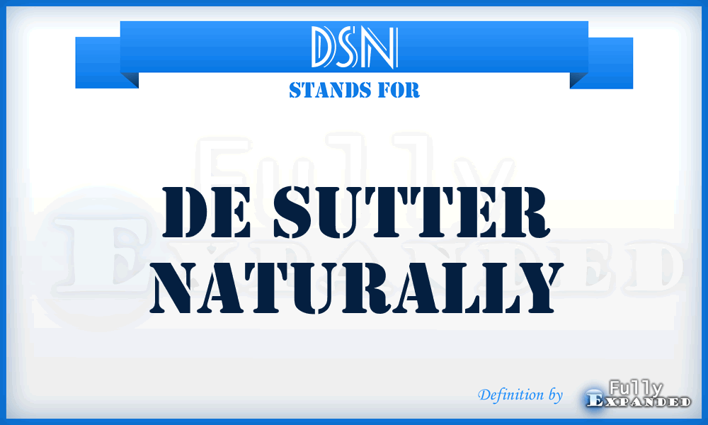 DSN - De Sutter Naturally