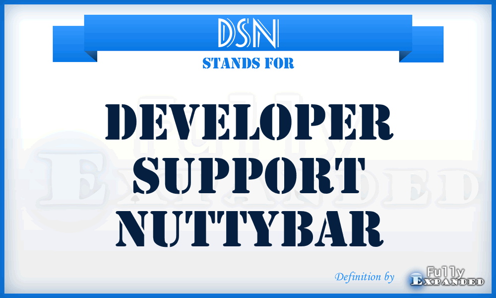 DSN - Developer Support Nuttybar