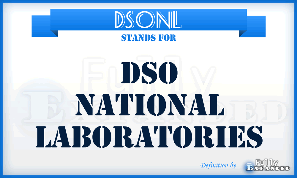 DSONL - DSO National Laboratories