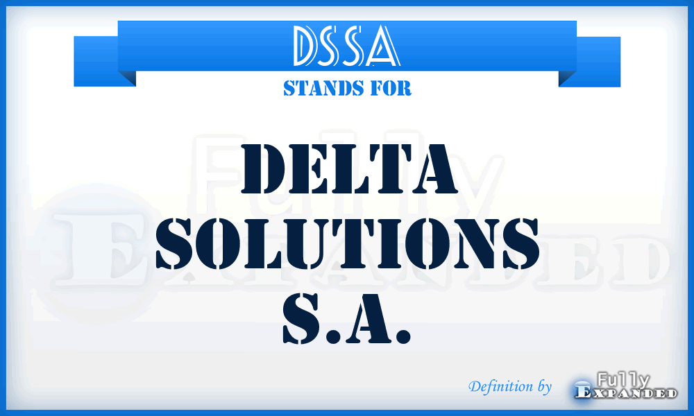 DSSA - Delta Solutions S.A.