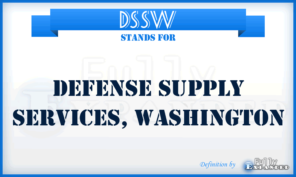 DSSW - Defense Supply Services, Washington