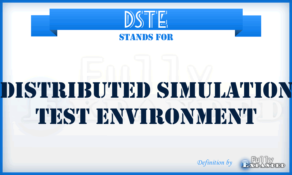DSTE - Distributed Simulation Test Environment