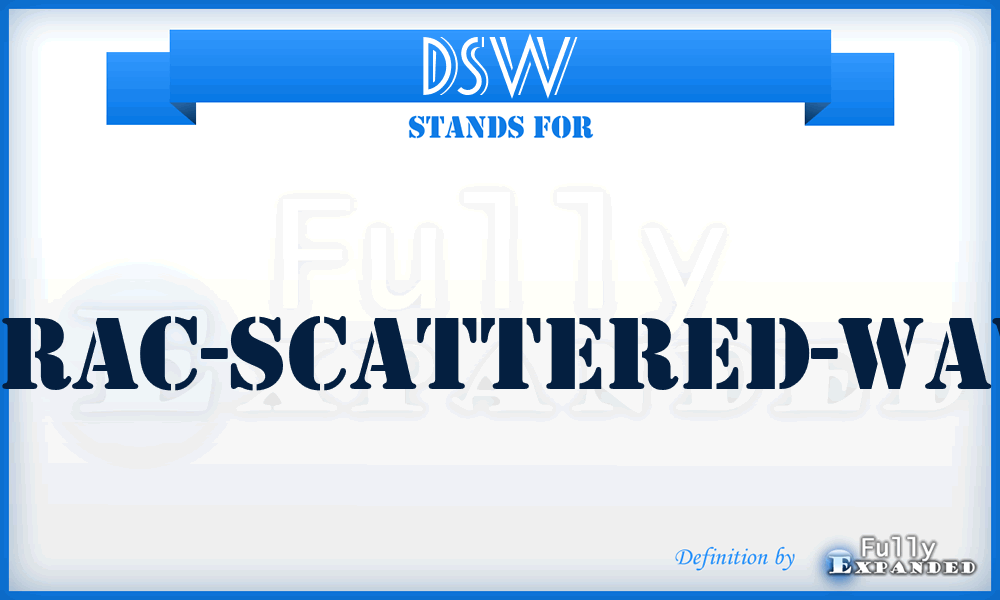 DSW - Dirac-scattered-wave