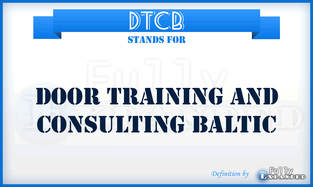 DTCB - Door Training and Consulting Baltic