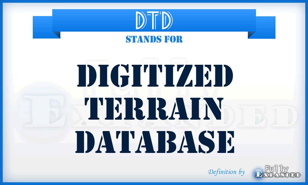 DTD - Digitized Terrain Database