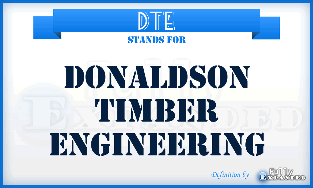 DTE - Donaldson Timber Engineering