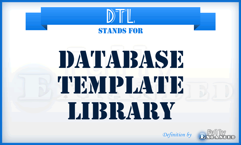 DTL - Database Template Library