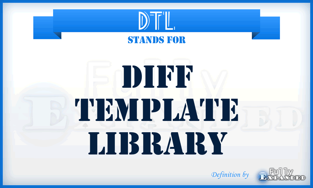 DTL - Diff Template Library