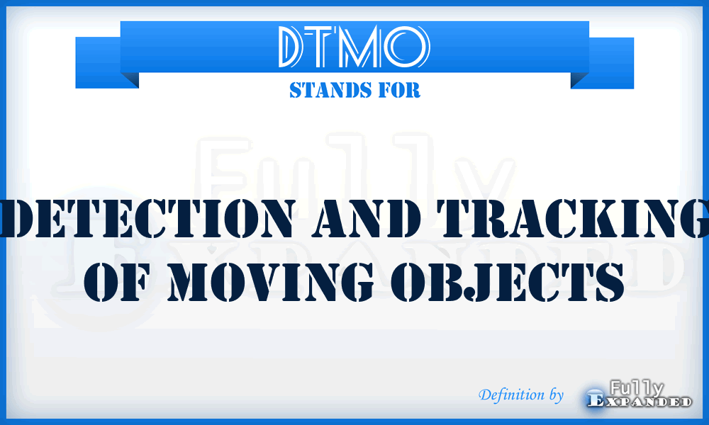 DTMO - detection and tracking of moving objects