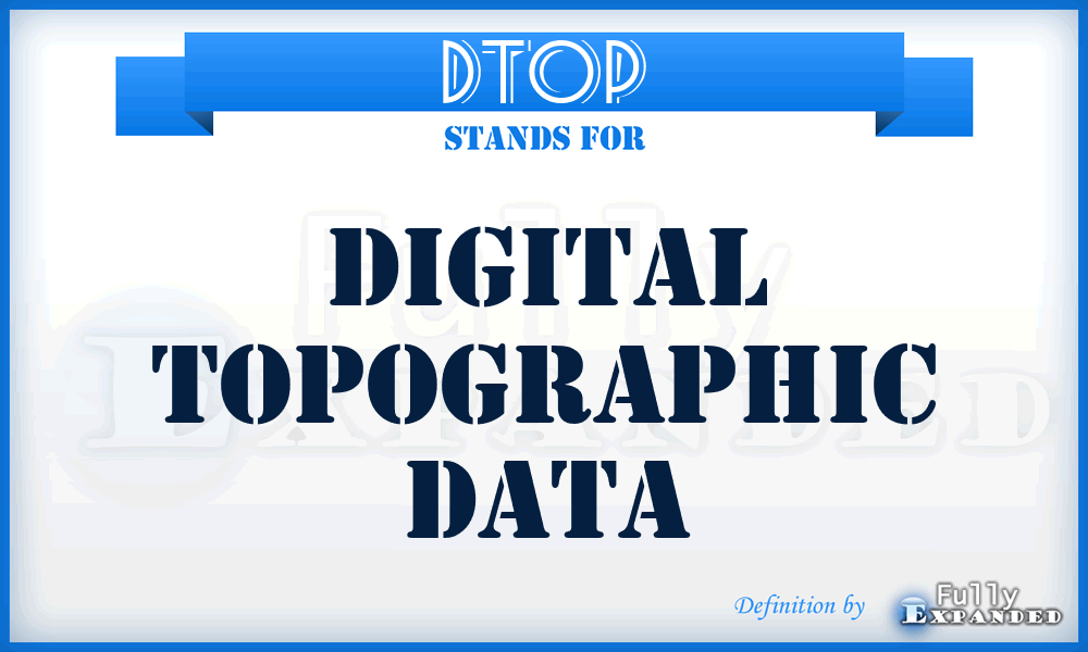 DTOP - digital topographic data