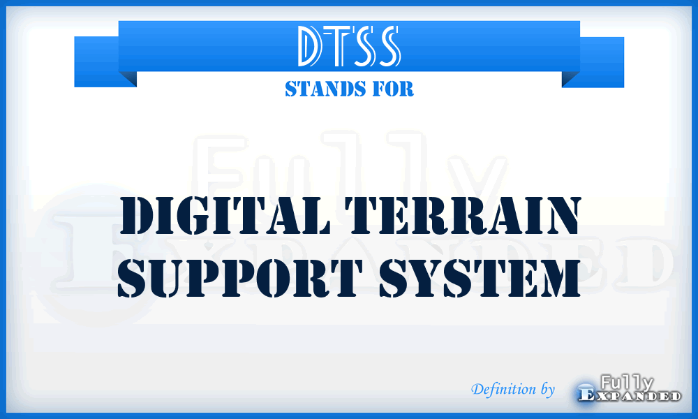 DTSS - Digital Terrain Support System