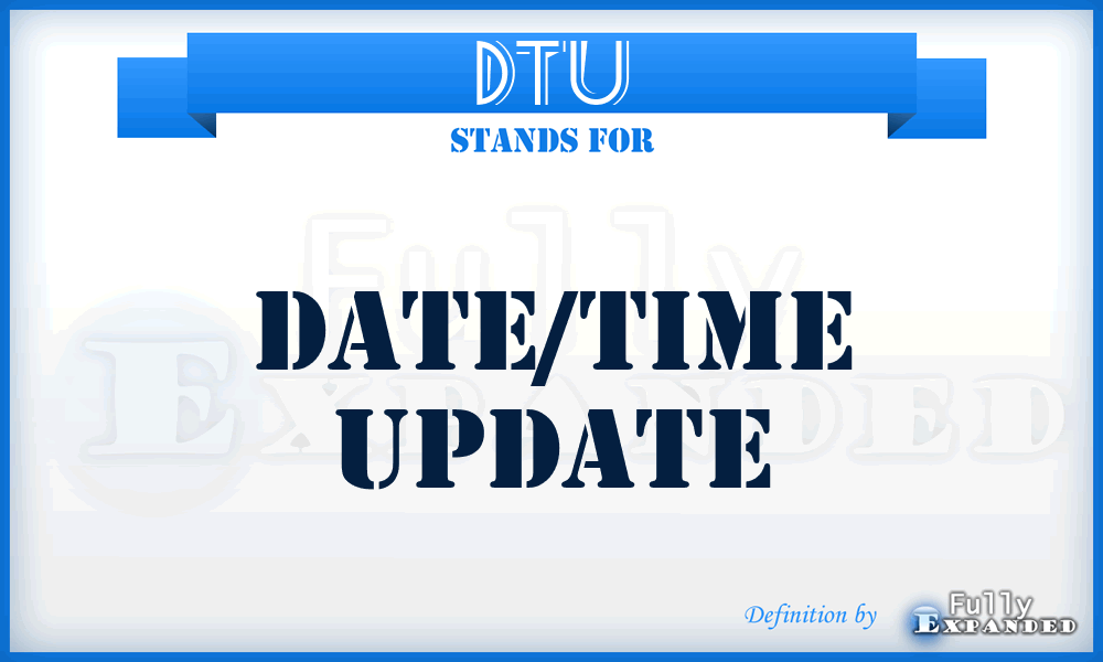 DTU - Date/Time Update