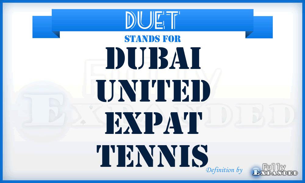 DUET - Dubai United Expat Tennis