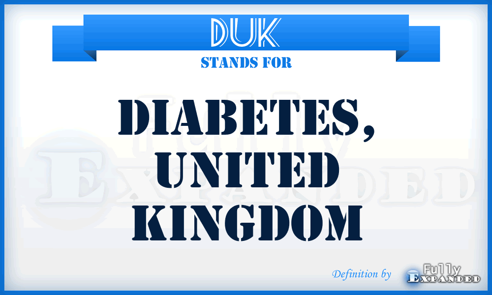 DUK - Diabetes, United Kingdom