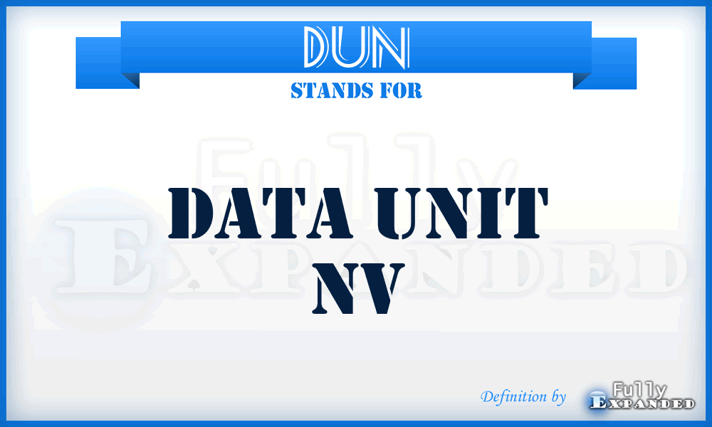 DUN - Data Unit Nv