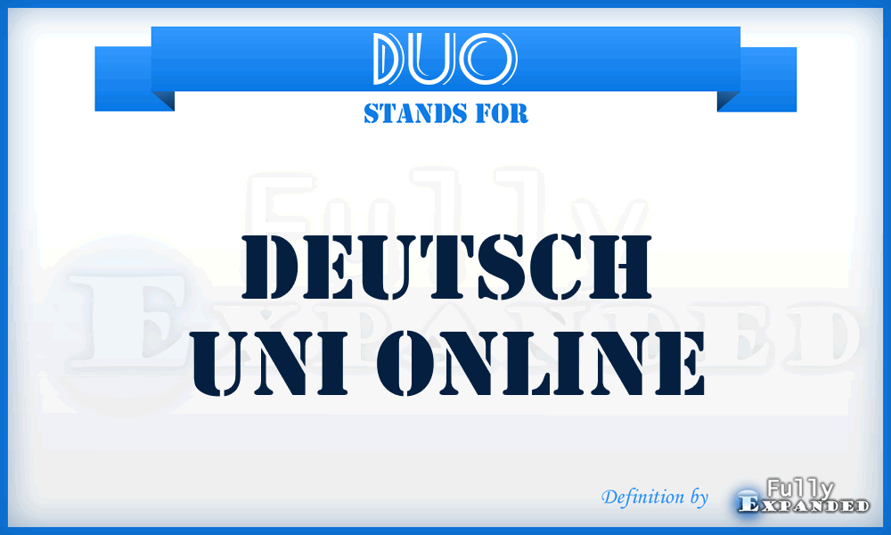 DUO - Deutsch Uni Online