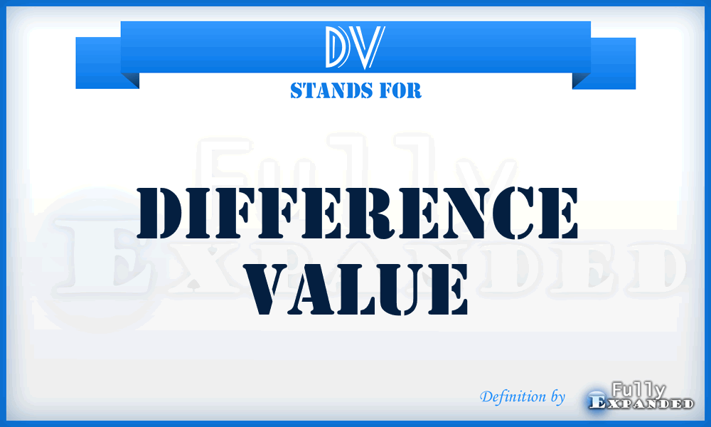 DV - Difference Value