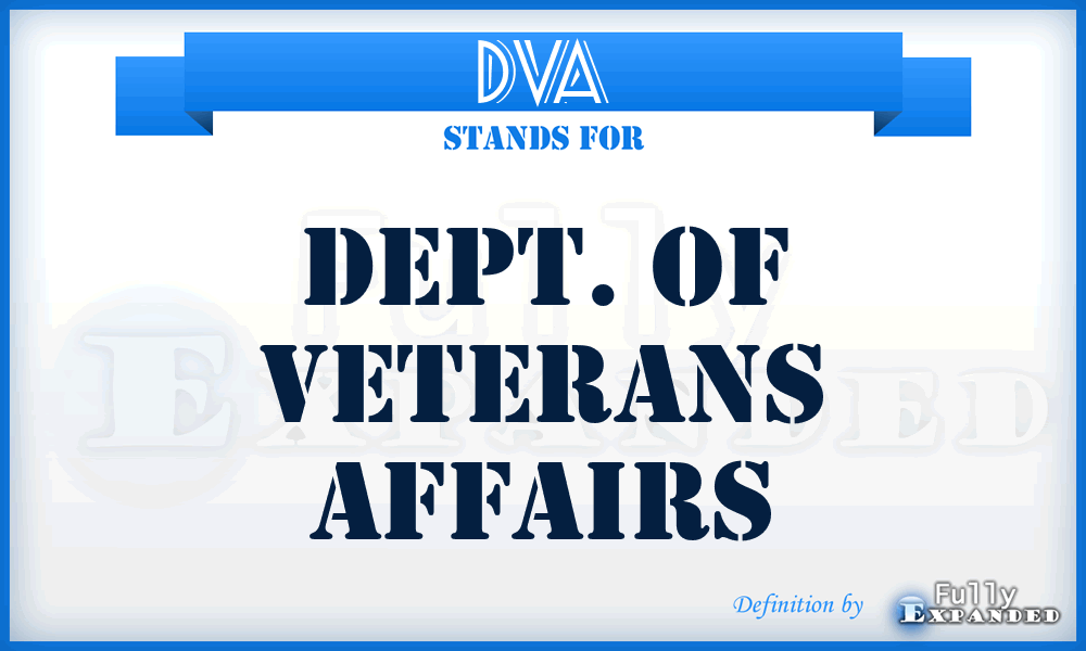 DVA - Dept. of Veterans Affairs