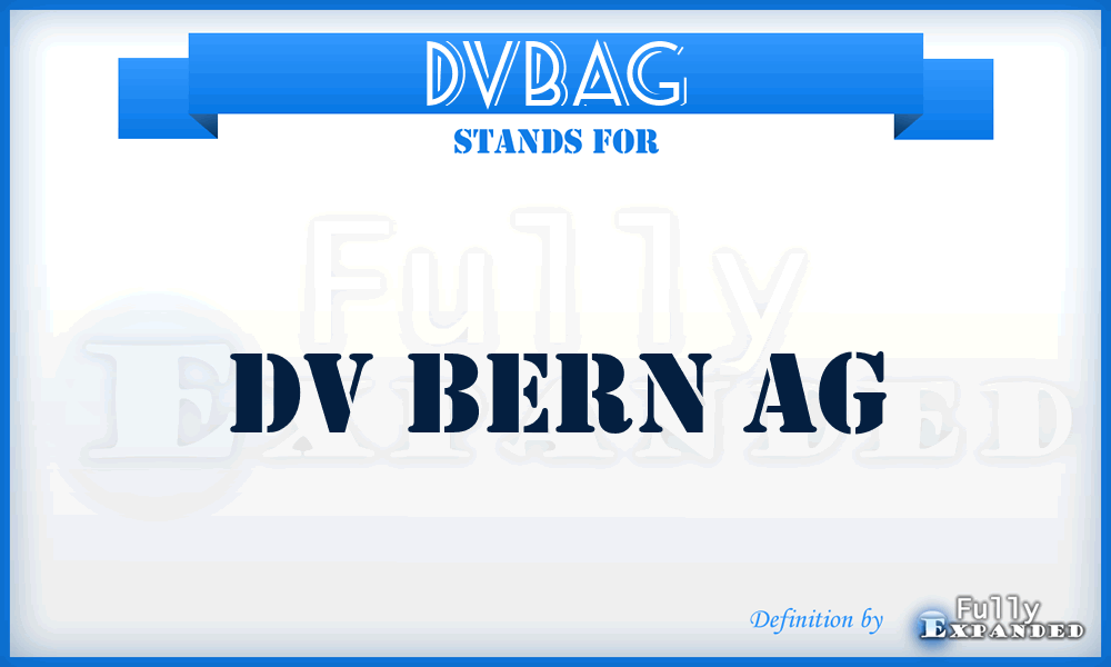 DVBAG - DV Bern AG