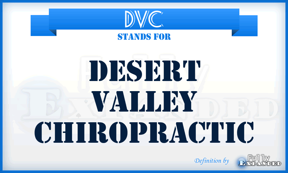 DVC - Desert Valley Chiropractic