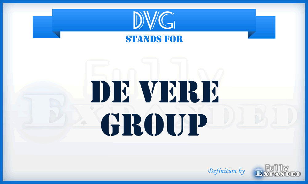 DVG - De Vere Group