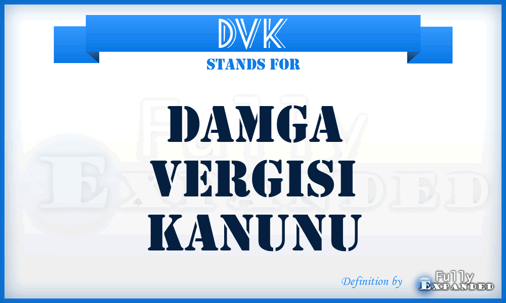 DVK - Damga Vergisi Kanunu