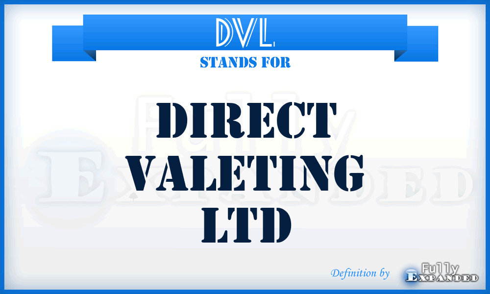 DVL - Direct Valeting Ltd