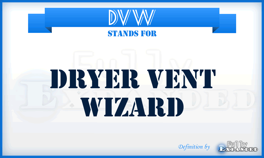 DVW - Dryer Vent Wizard