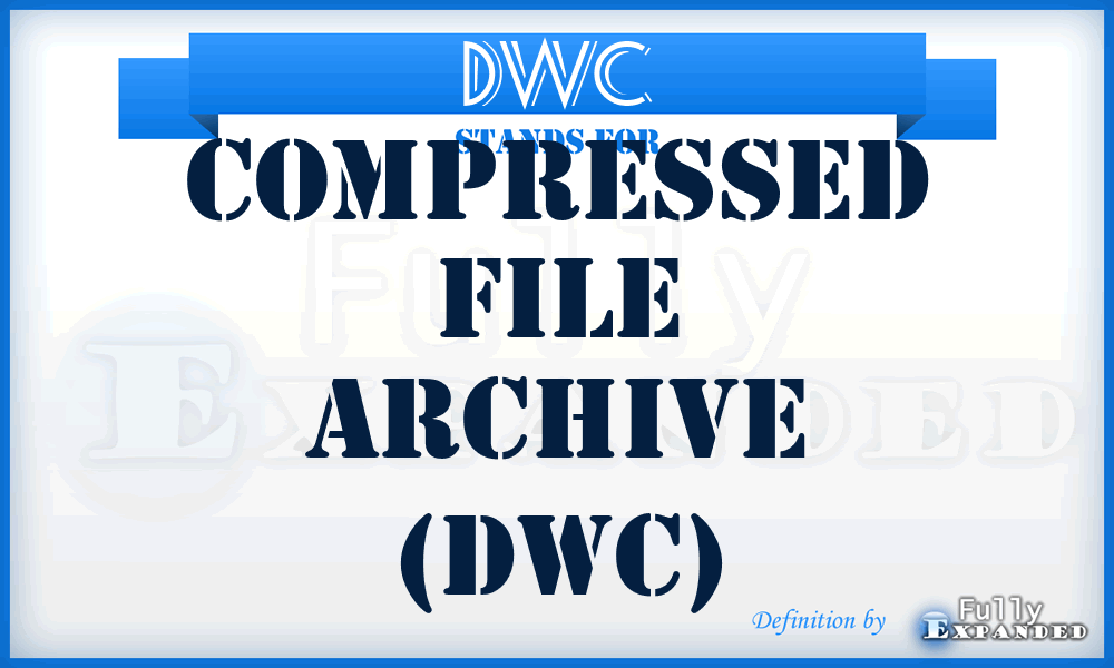 DWC - Compressed file archive (DWC)