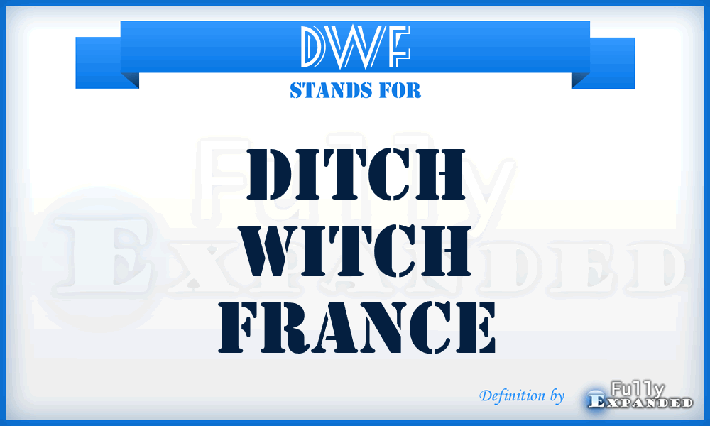 DWF - Ditch Witch France