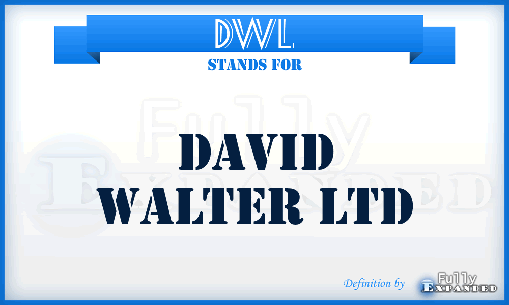 DWL - David Walter Ltd