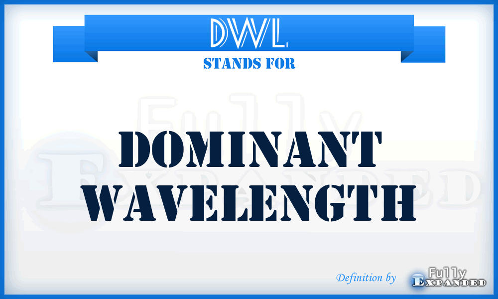 DWL - dominant wavelength