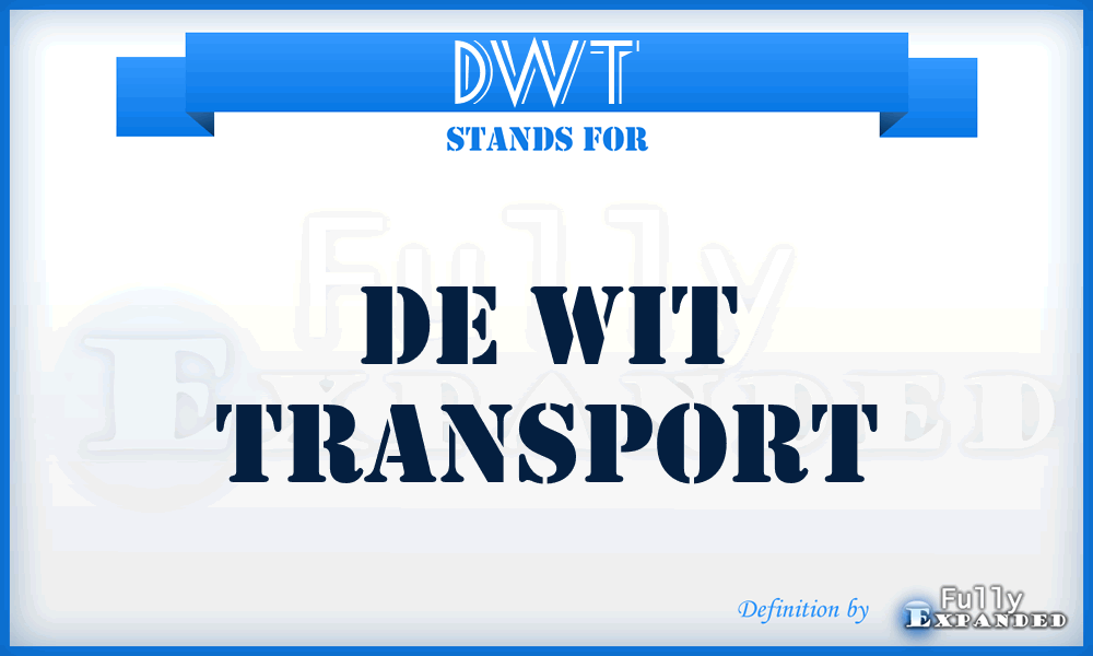 DWT - De Wit Transport
