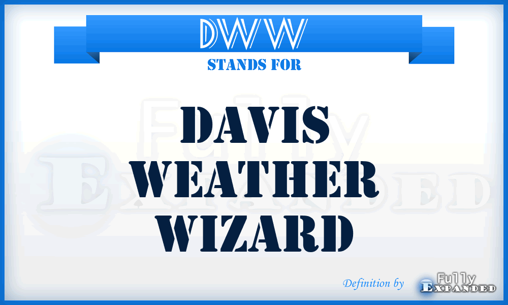 DWW - Davis Weather Wizard