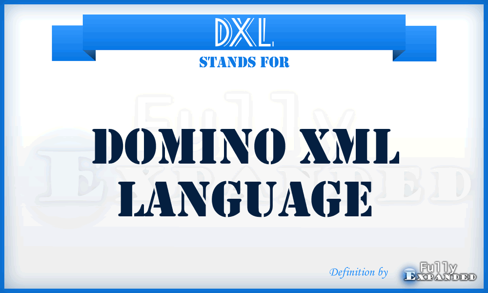 DXL - Domino Xml Language