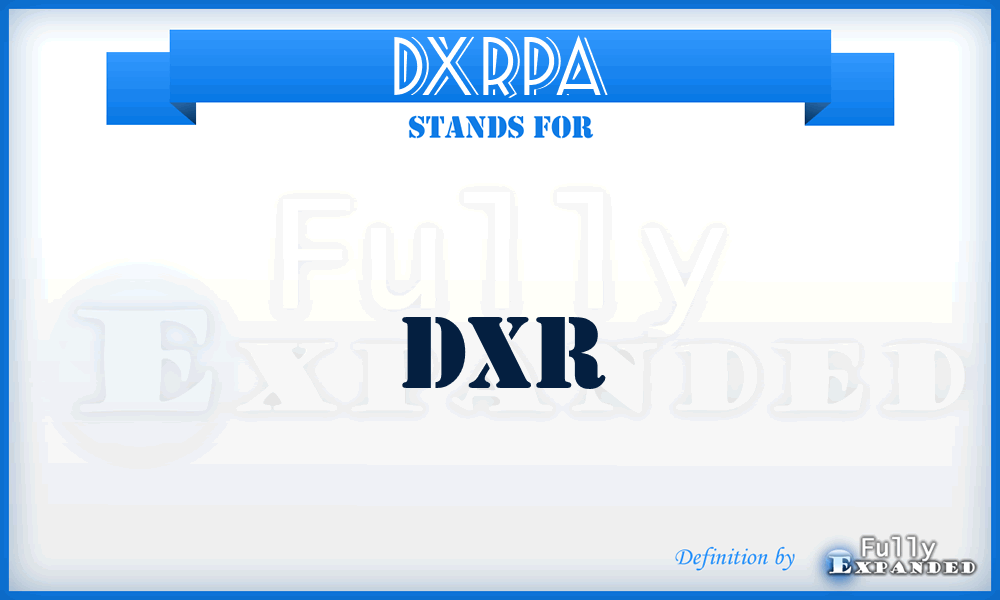 DXRPA - DXR