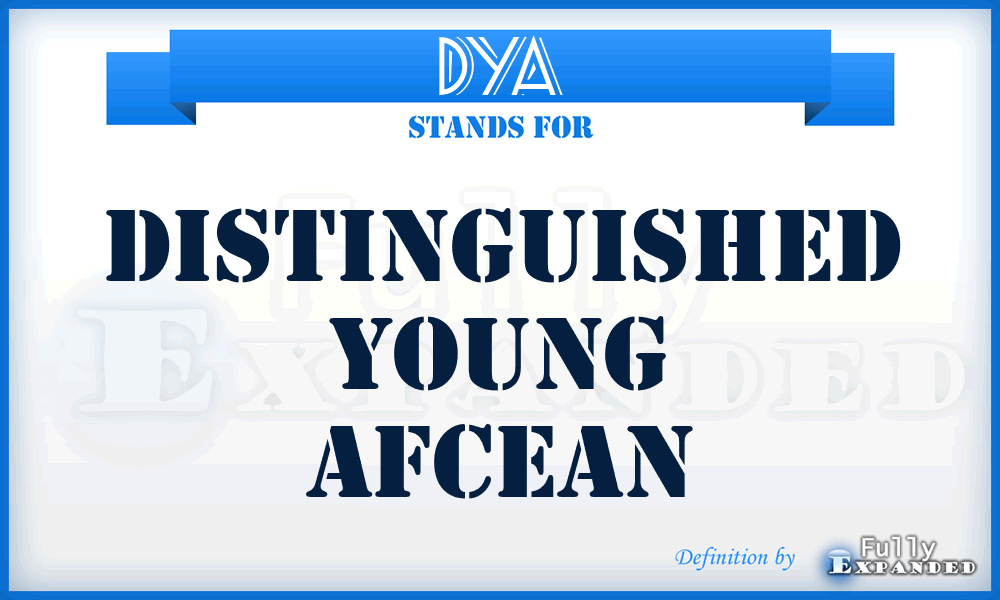 DYA - Distinguished Young AFCEAN