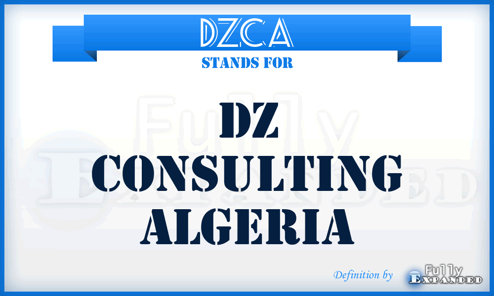 DZCA - DZ Consulting Algeria