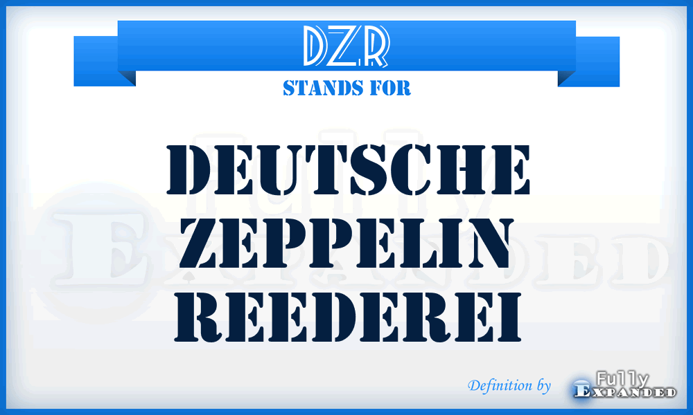 DZR - Deutsche Zeppelin Reederei