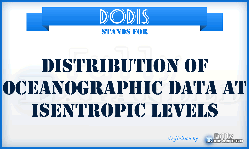 DoDIS - distribution of oceanographic data at isentropic levels