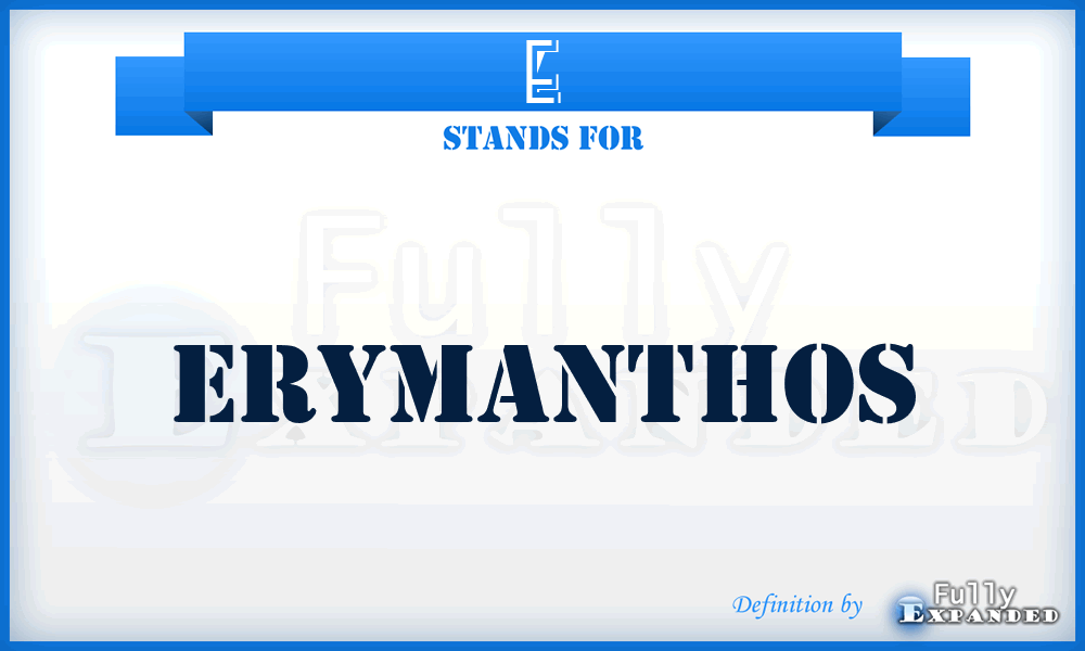 E - Erymanthos