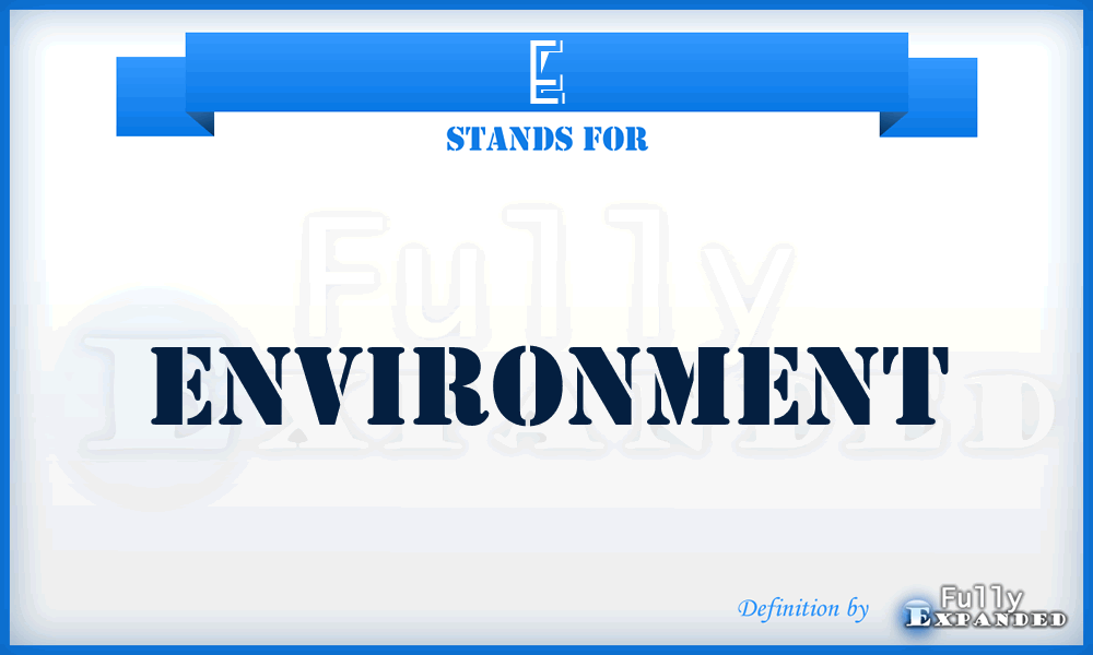 E - environment