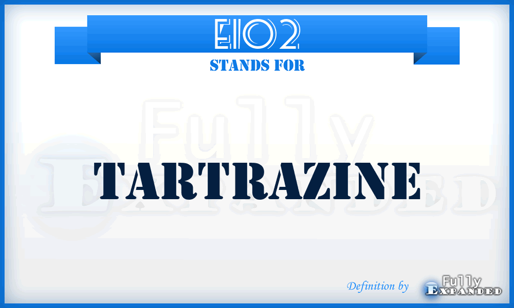 E102 - Tartrazine