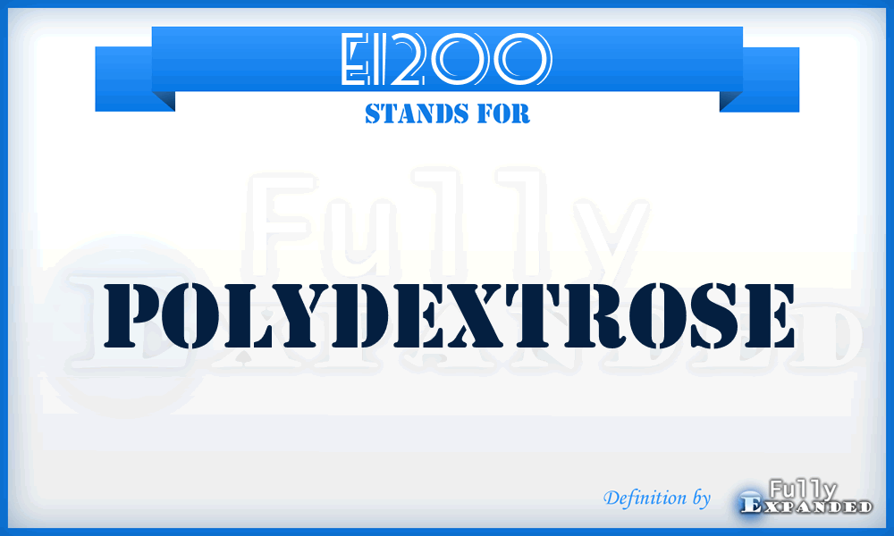 E1200 - Polydextrose