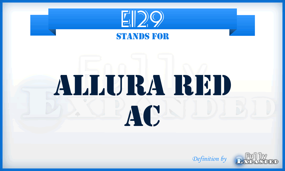 E129 - Allura red AC