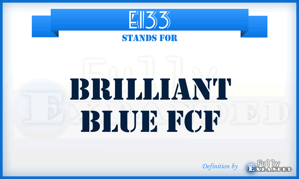 E133 - Brilliant Blue FCF