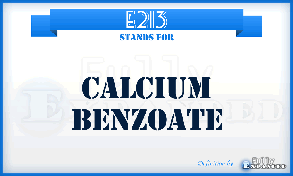 E213 - Calcium Benzoate