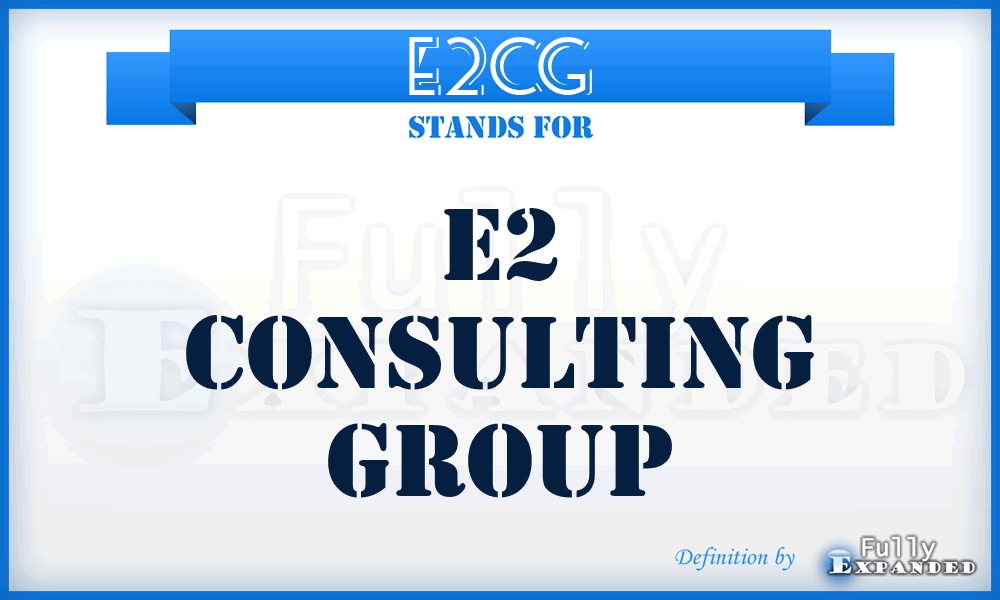 E2CG - E2 Consulting Group
