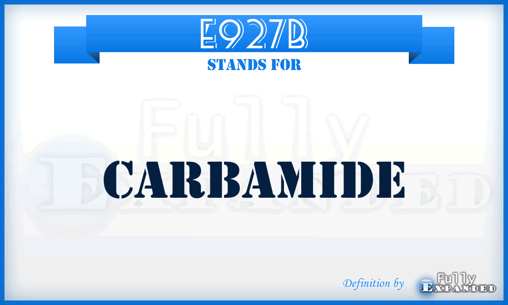 E927B - Carbamide
