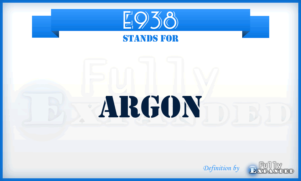 E938 - Argon